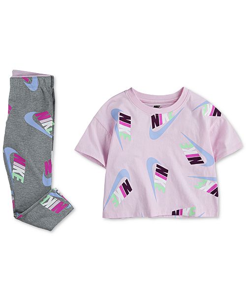 Nike Toddler Girls Futura Logo Crop Top Leggings Separates