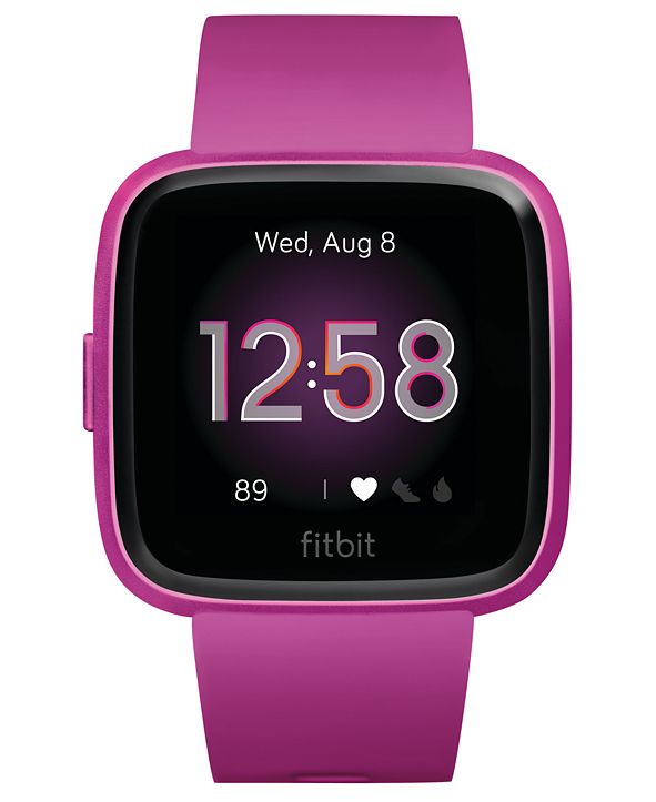 Fitbit Versa Lite Mulberry Strap Smart Watch 39mm & Reviews - Watches - Jewelry & Watches - Macy's