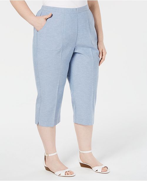 Alfred Dunner Plus Size Monterey Cropped Pants Reviews Macy S