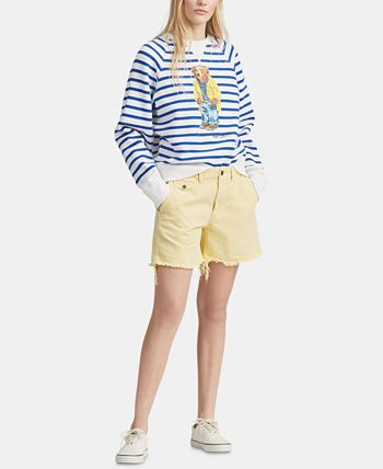 Polo bear striped fleece shirt online