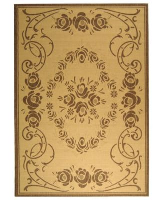 Courtyard CY1893 Natural and Brown 8' x 11' Outdoor Area Rug