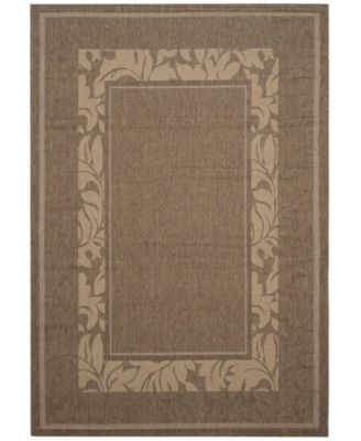 Courtyard CY1704 Brown and Natural 8' x 11' Sisal Weave Outdoor Area Rug