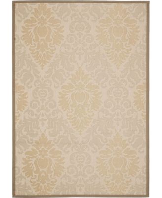 Courtyard CY7133 Beige and Dark Beige 5'3" x 7'7" Outdoor Area Rug