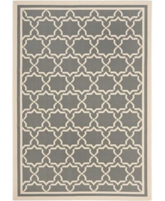 Courtyard CY6916 Anthracite and Beige 5'3" x 7'7" Outdoor Area Rug