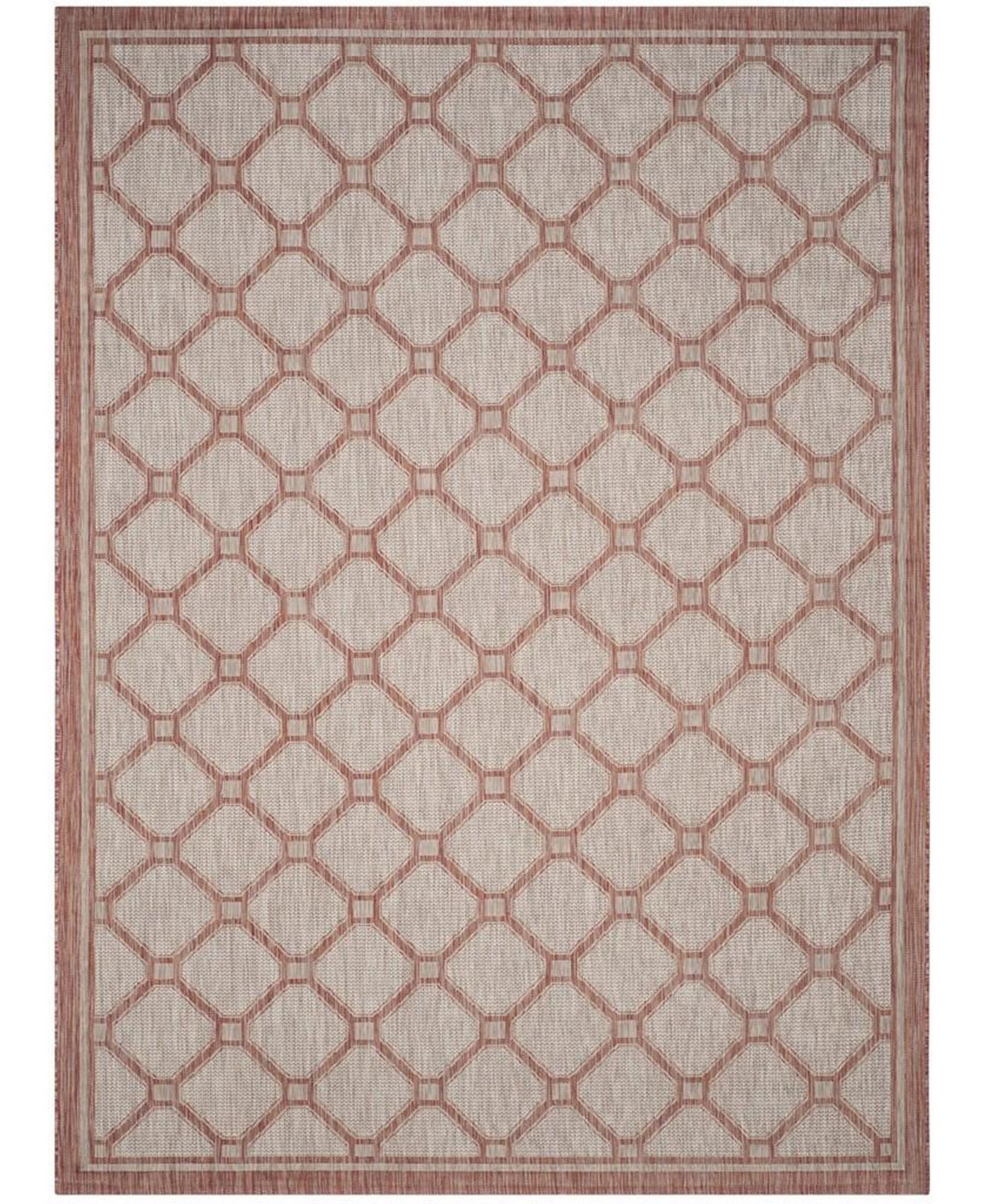 Safavieh Courtyard Red and Beige 9' x 12' Sisal Weave Outdoor Area Rug - Red / Beig