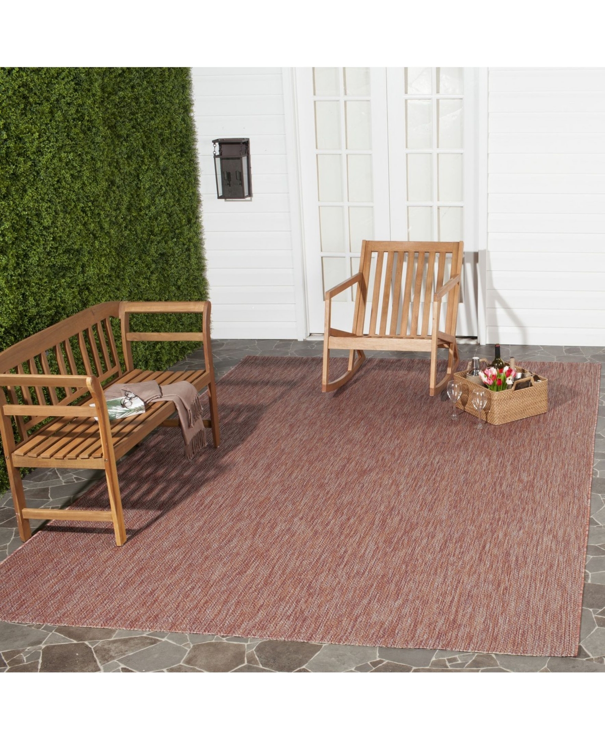 Safavieh Courtyard CY8520Sisal Weave Outdoor Area Rug - Red