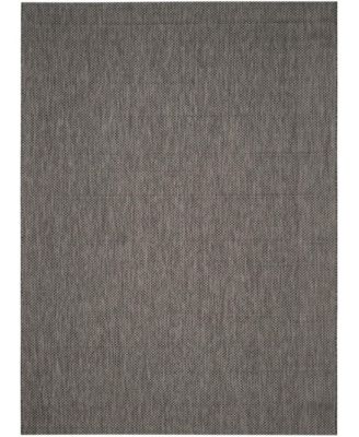 Courtyard CY8521 Black and Beige 8' x 11' Sisal Weave Outdoor Area Rug