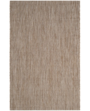 Safavieh Courtyard Cy8521 Natural And Black 9' X 12' Outdoor Area Rug In Nude Or Na