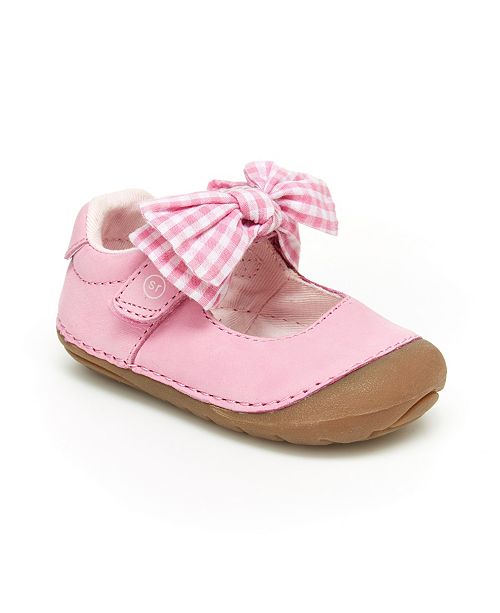 Stride Rite Soft Motion Kylo Sneaker Für Baby-Mädchen – Leder, Klettverschluss, Rutschfeste Sohle, Silber/Multi