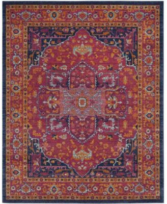 Evoke EVK275 Fuchsia and Orange 8' x 10' Area Rug