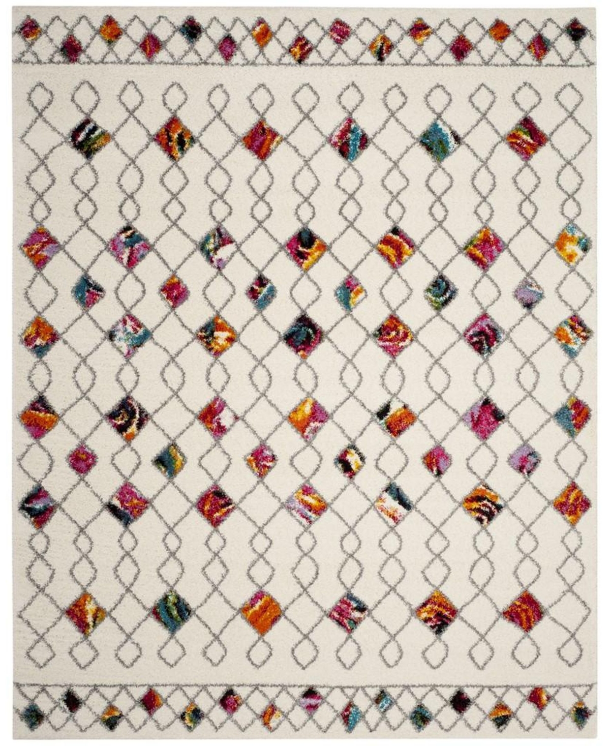 Safavieh Fiesta Cream and Multi 9' x 12' Area Rug - Cream