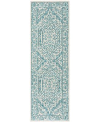 Safavieh Adirondack Ivory And Teal 2'6" X 8' Runner Area Rug - Macy's