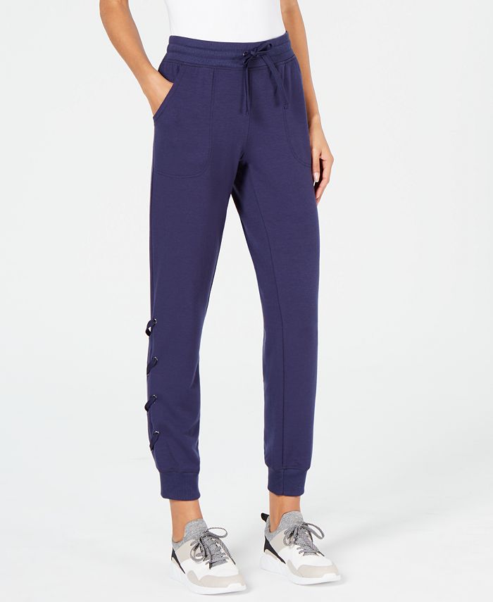 Ideology Lace-Up Joggers, Created for Macy's & Reviews - Pants & Capris ...