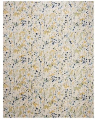 Evoke EVK284 Ivory and Yellow 8' x 10' Area Rug