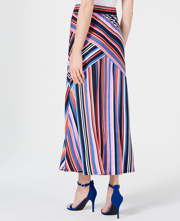 NY Collection Petite Striped Maxi Skirt & Reviews Skirts Petites