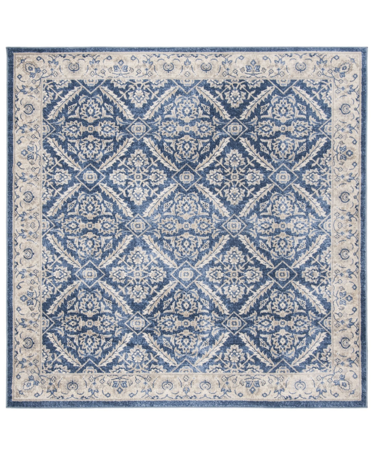 Safavieh Brentwood BNT863and Creme x Area Rug - Navy