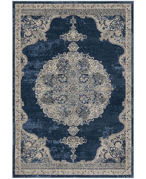 Safavieh Brentwood Navy And Light Gray 6 X 9 Area Rug Reviews Rugs Macy S