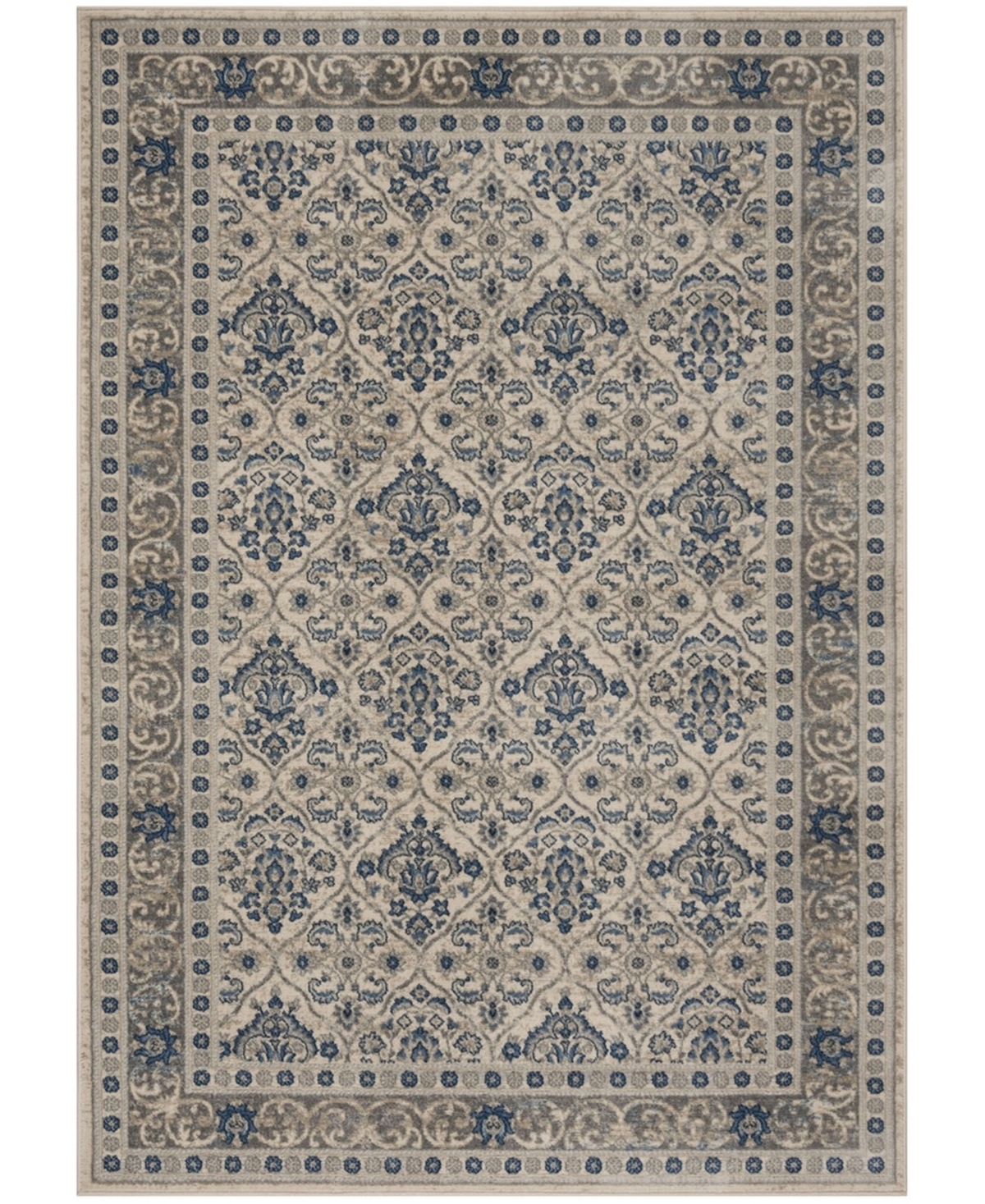 Safavieh Brentwood BNT870and Blue Area Rug - Light Gray