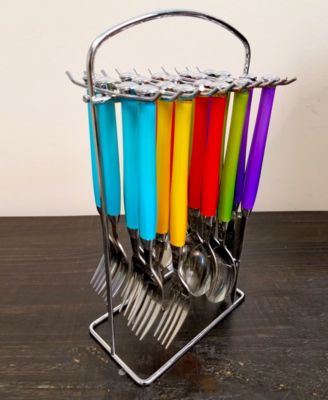 Santoro 20 Piece Flatware Set with Hanging Rack