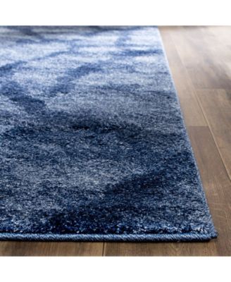 Retro RET2144 Blue and Dark Blue 5' x 8' Area Rug