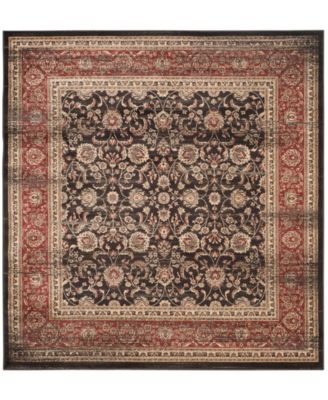 Safavieh Vintage Black And Rust 6'7" X 6'7" Square Area Rug - Macy's