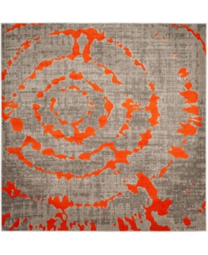 Safavieh Porcello Light Gray and Orange 6'7