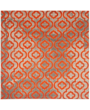 Safavieh Porcello Light Gray and Orange 5'1