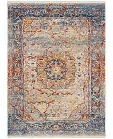Vintage Persian Blue and Multi 4' x 6' Area Rug