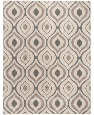 Florida Shag SG461 Cream and Light Blue 8' x 10' Area Rug