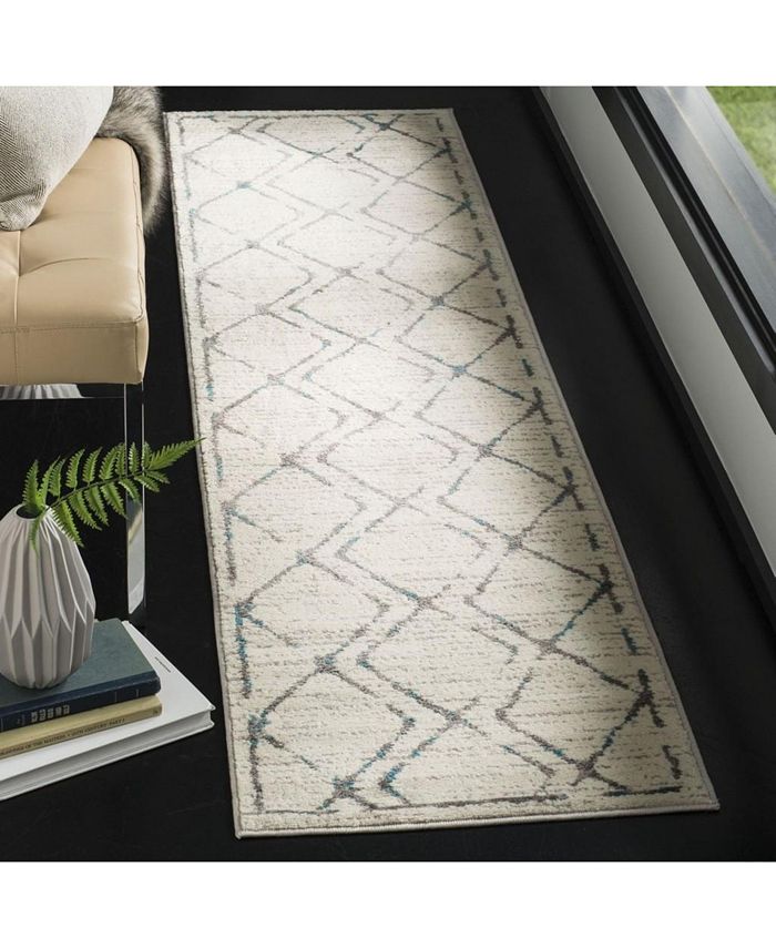 Safavieh Skyler Ivory and Blue 2' x 10' Runner Area Rug & Reviews