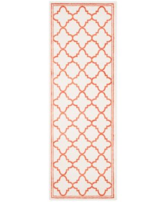 Amherst Beige and Orange 2'3" x 7' Runner Area Rug