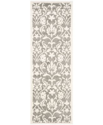 Amherst Dark Grey and Beige 2'3" x 7' Runner Area Rug
