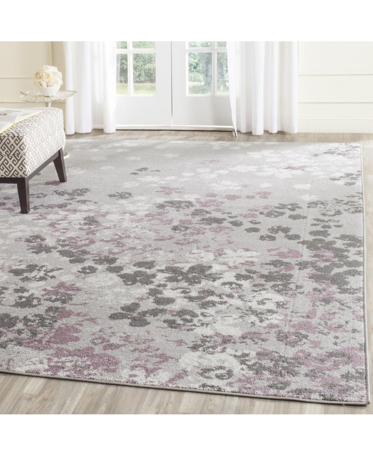 Safavieh Adirondack 115and Purple Area Rug - Light Gray