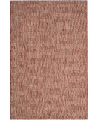 Courtyard CY8022 Red and Beige 5'3" x 7'7" Outdoor Area Rug