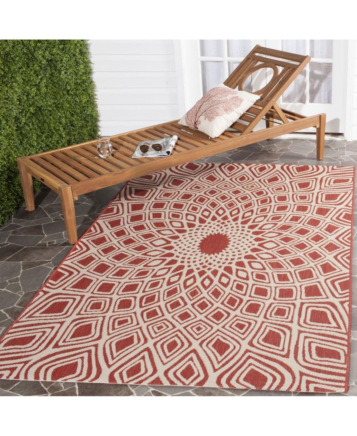 Safavieh Courtyard CY6616 and Beige 5'3" x 7'7" Sisal Weave Outdoor Area Rug
