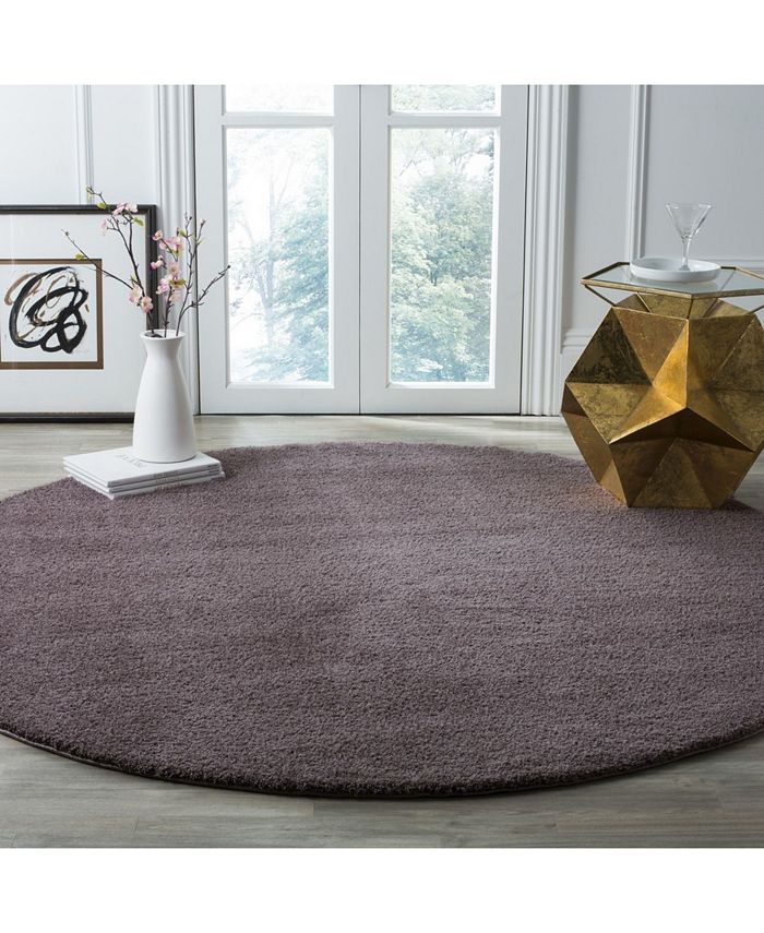 Safavieh Velvet Violet 6'7" x 6'7" Round Area Rug Macy's