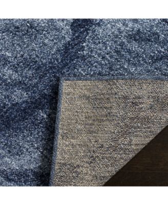 Retro RET2144 Blue and Dark Blue 5' x 8' Area Rug