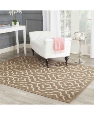 Courtyard CY6926 Brown and Bone 5'3" x 7'7" Sisal Weave Outdoor Area Rug