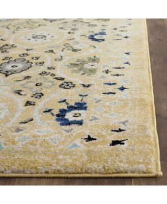 Evoke EVK210 Gold and Ivory 8' x 10' Area Rug