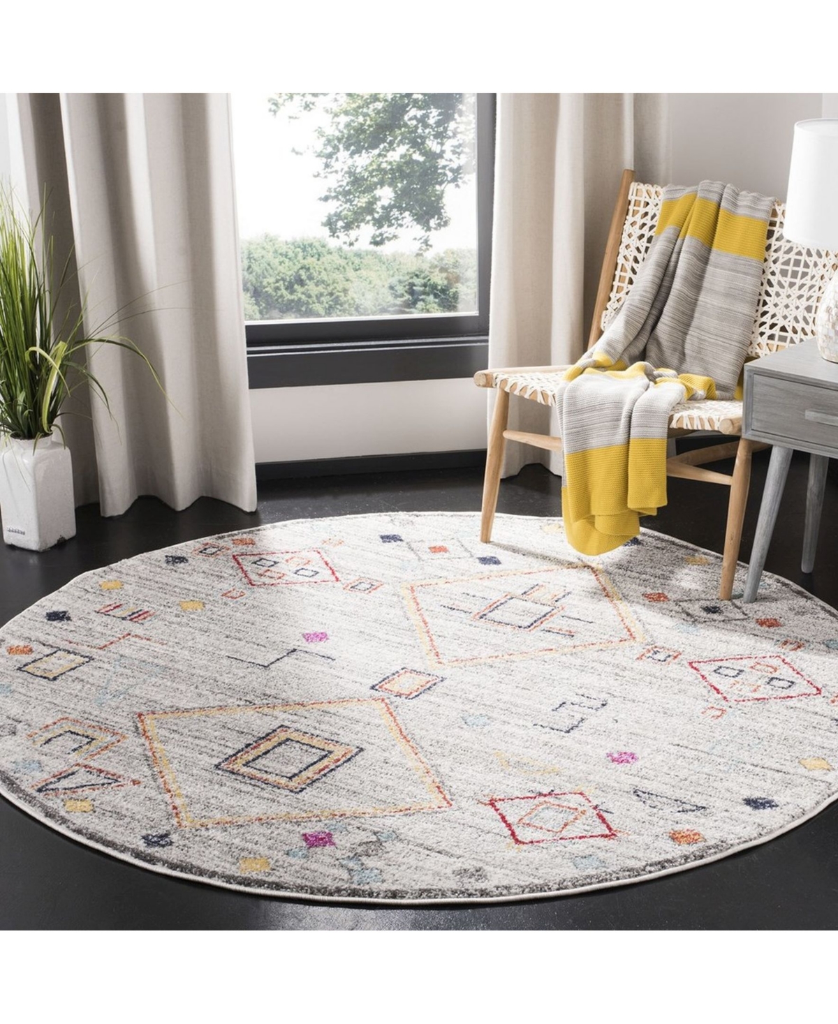 Safavieh Adirondack 208and Red x Sisal Weave Area Rug - Light Gray