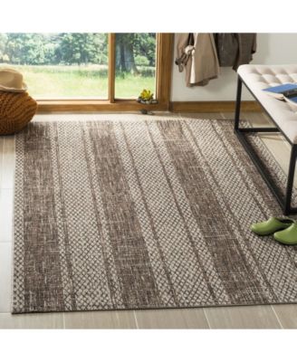 Courtyard CY8736 Light Beige and Light Brown 5'3" x 7'7" Sisal Weave Outdoor Area Rug