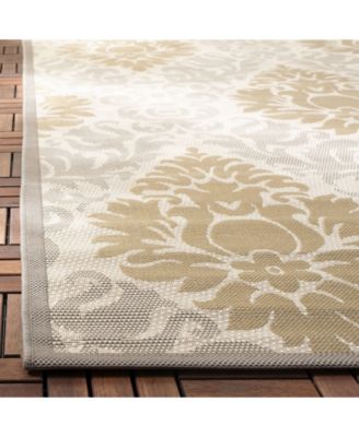 Courtyard CY7133 Beige and Dark Beige 5'3" x 7'7" Outdoor Area Rug