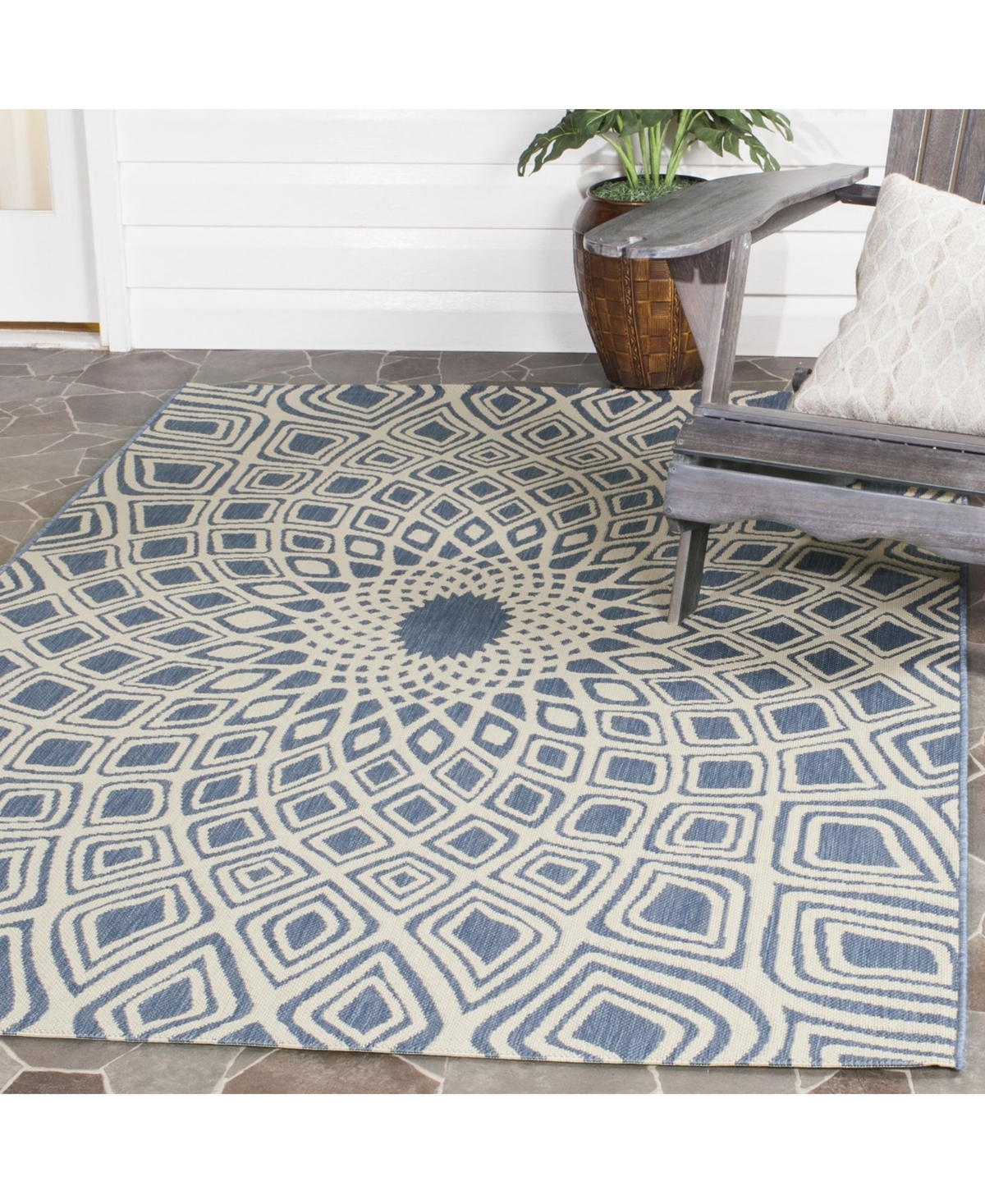 Safavieh Courtyard CY6616 and Beige 5'3" x 7'7" Sisal Weave Outdoor Area Rug