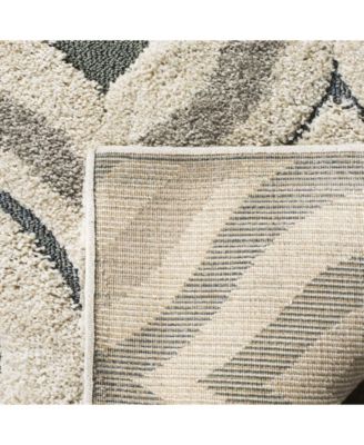 Florida Shag SG461 Cream and Light Blue 5'3" x 7'6" Area Rug