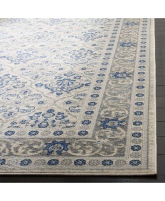 Brentwood BNT870 Light Gray and Blue 5'3" x 7'6" Area Rug