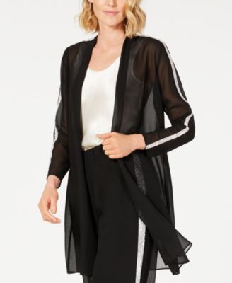 28th & Park - Rhinestone-Trim Open-Front Jacket