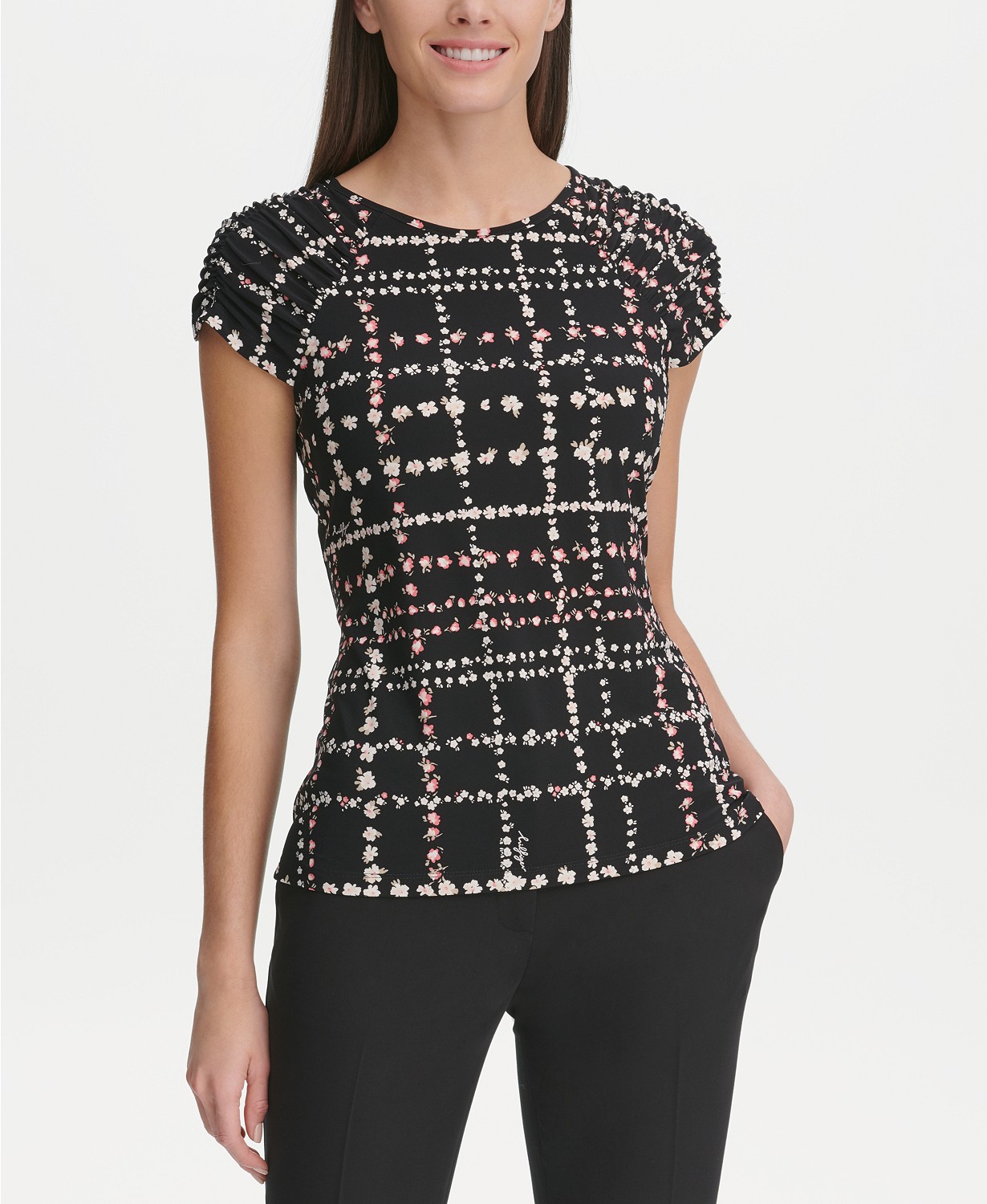Printed Gathered-Sleeve Top, Created for Macy's