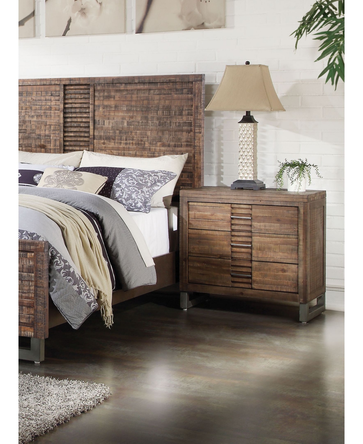Acme Furniture Andria Nightstand In Brown