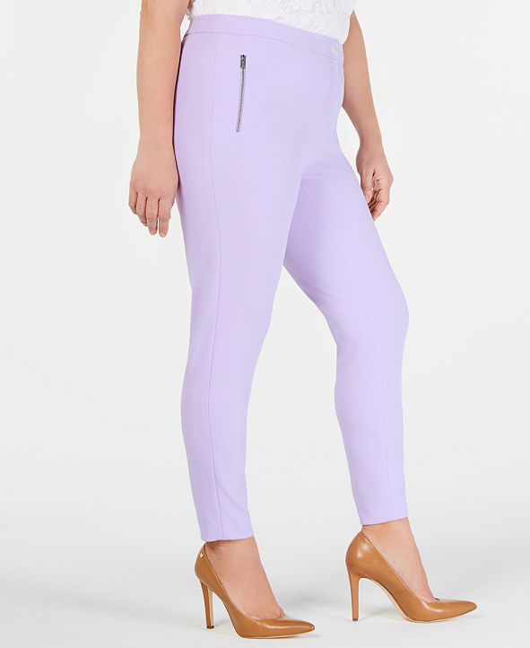 calvin klein skinny crepe pants