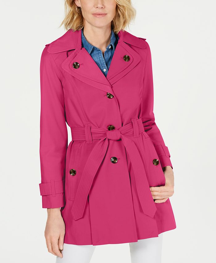 London Fog Petite Hooded Water-Repellent Trench Coat & Reviews - Coats ...